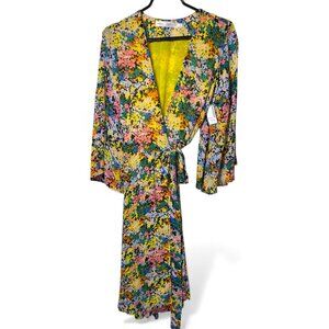 NWT SIMON'S INWEAR FLORAL WRAP DRESS PARTY CASUAL BEACHCORE, 6